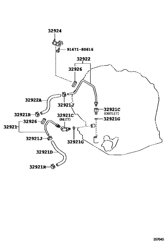 Oil Cooler & Tube (Atm) for 2007 2013 Toyota VIOS NCP93 General
