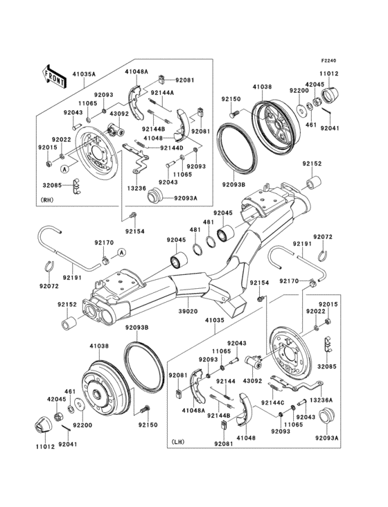 Rear hubs/brakes