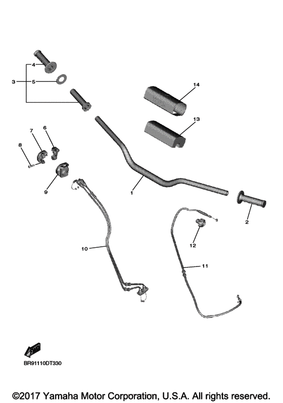 Steering handle & cable