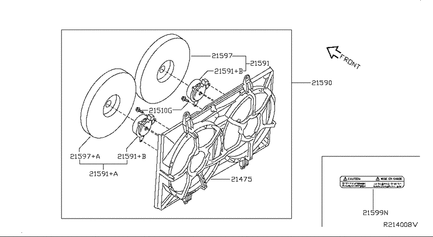 Radiator, shroud & fitting