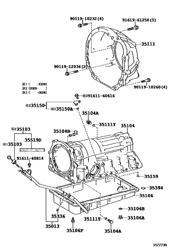 Transmission Case & Oil Pan (Atm)