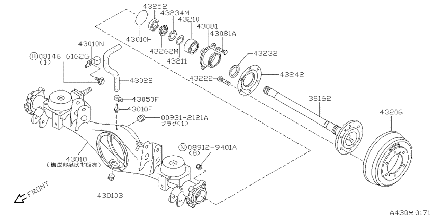 Rear axle