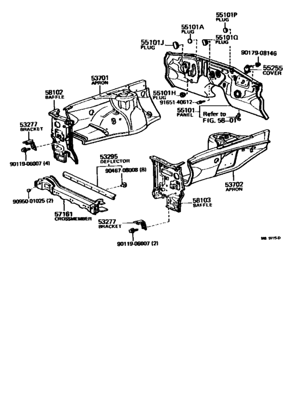 Front Fender Apron & Dash Panel