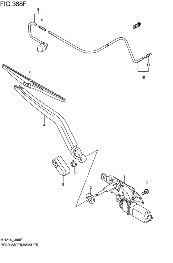 rear wind windshield wiper / washer