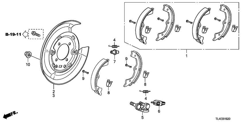 Parking brake shoe