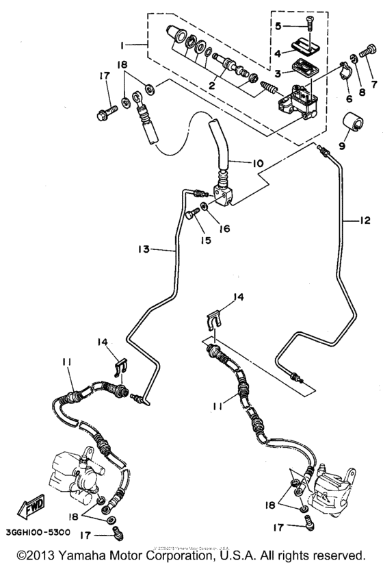 Front master cylinder