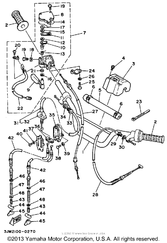Handlebar cable