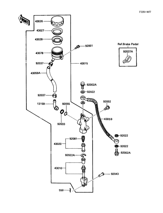 Rear master cylinder