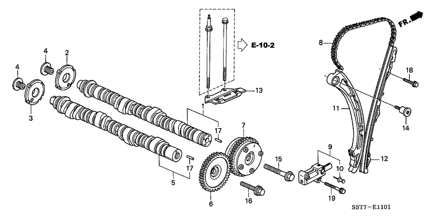 Camshaft/cam chain