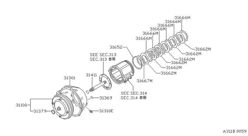 Torque converter,housing & case
