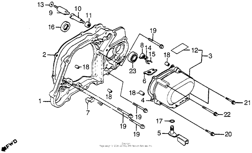 Left cover spacer + sub-transmission cover