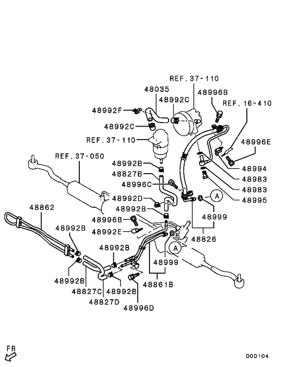 Power steering oil line