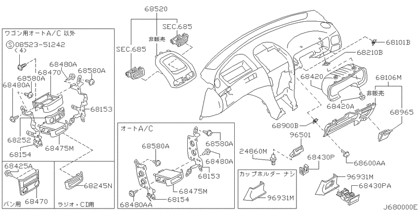 Instrument panel, pad & cluster lid