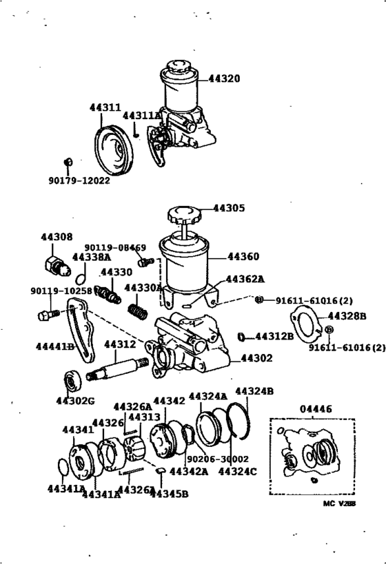 Vane Pump & Reservoir (Power Steering)