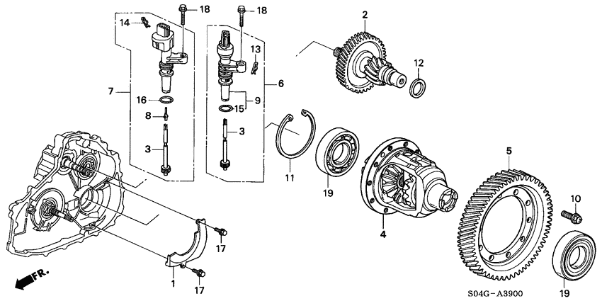 Differential gear/ speedometer gear