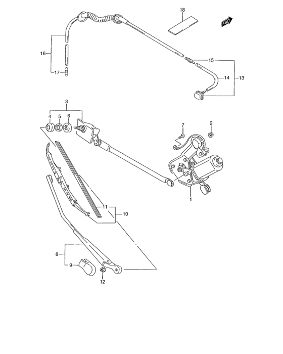 A rr windshield wiper