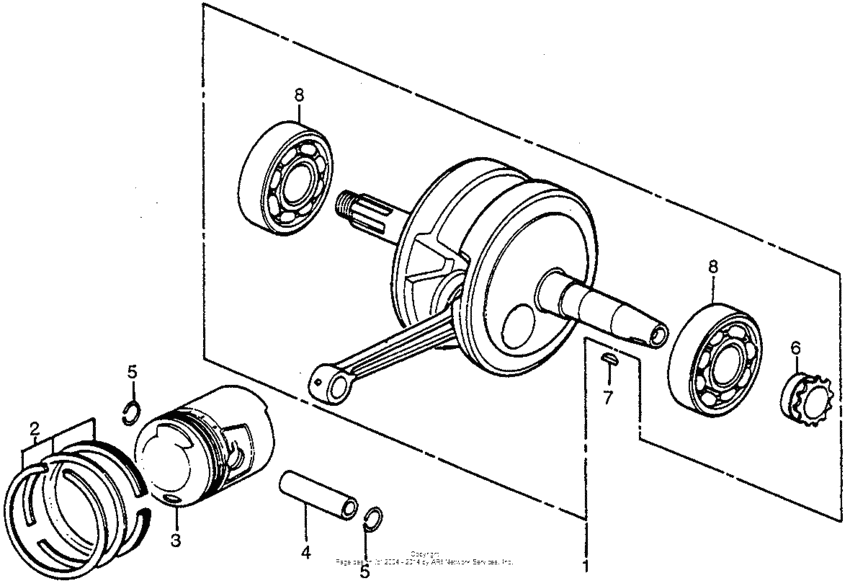 Crankshaft + piston