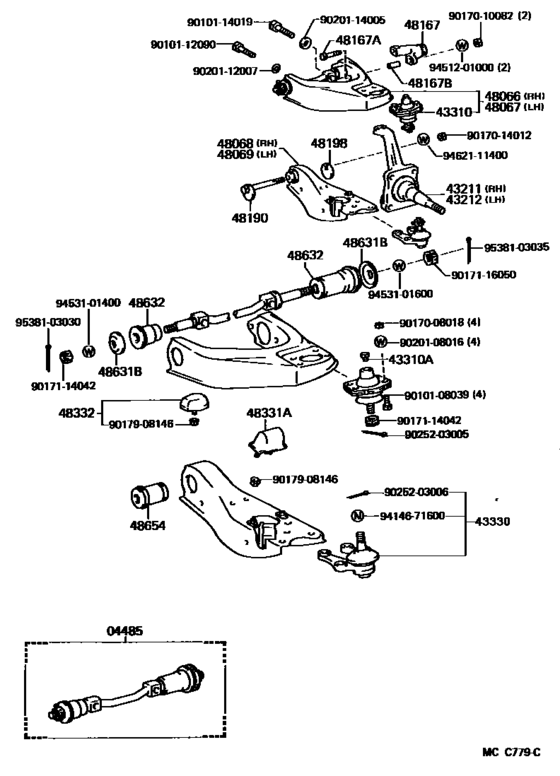 Front Axle Arm & Steering Knuckle