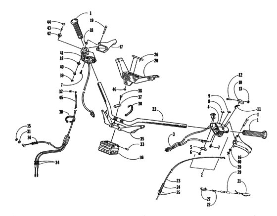 Handlebar and controls