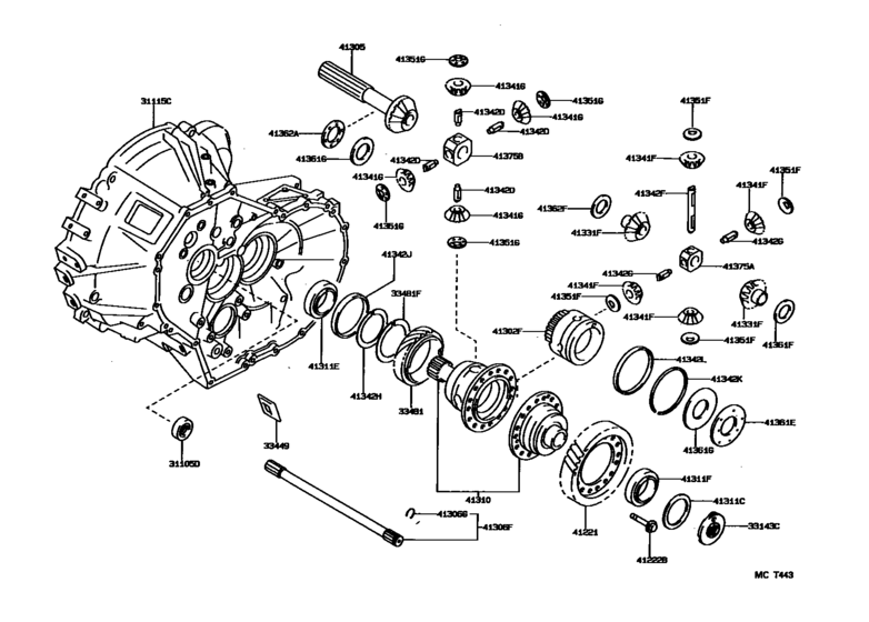 Front Axle Housing & Differential
