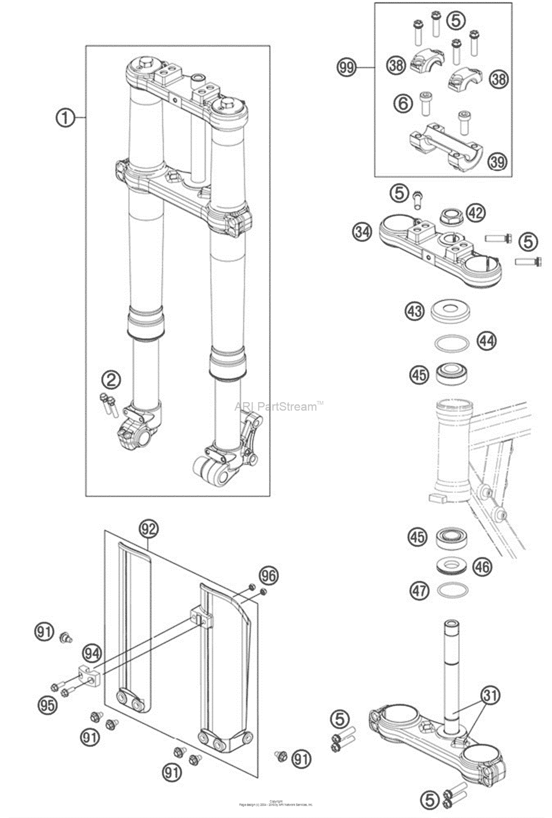 Frontfork, Triple Clamp