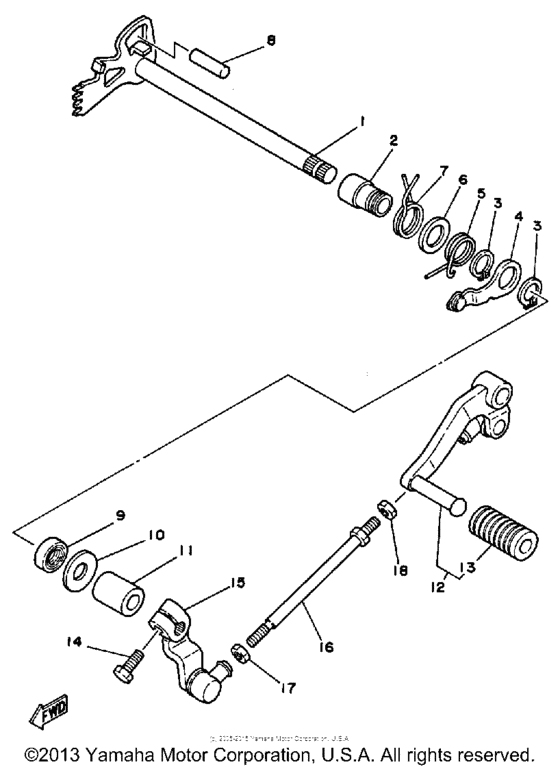 Shift shaft