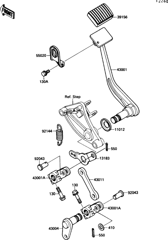 Brake pedal/torque link