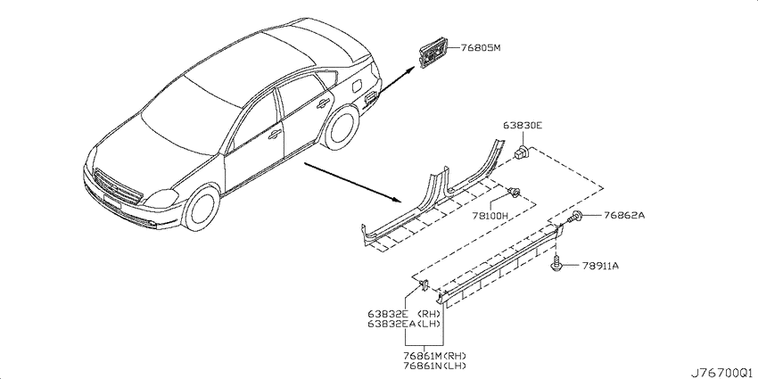 Body side fitting