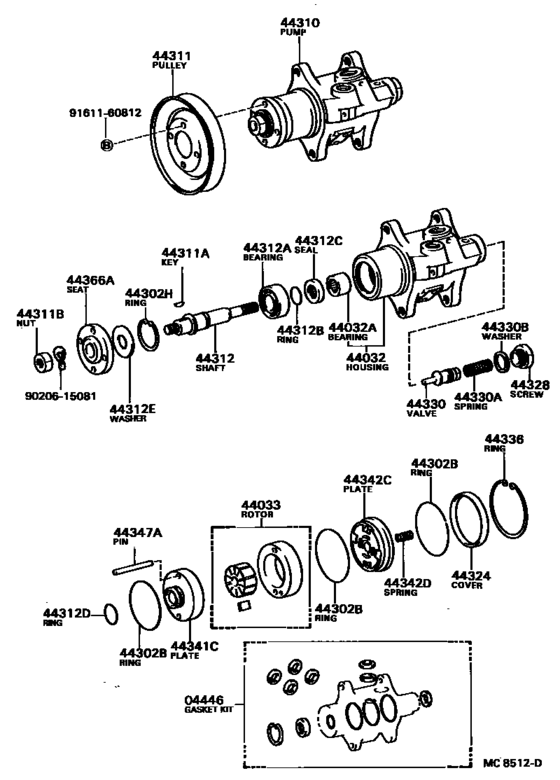 Vane Pump & Reservoir (Power Steering)