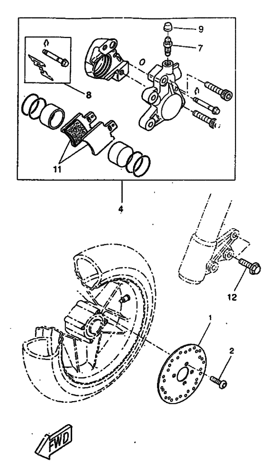 Front brake caliper