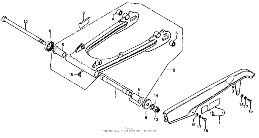 Swingarm + chain case