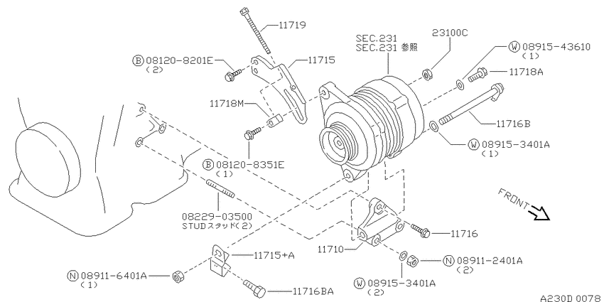 Alternator fitting
