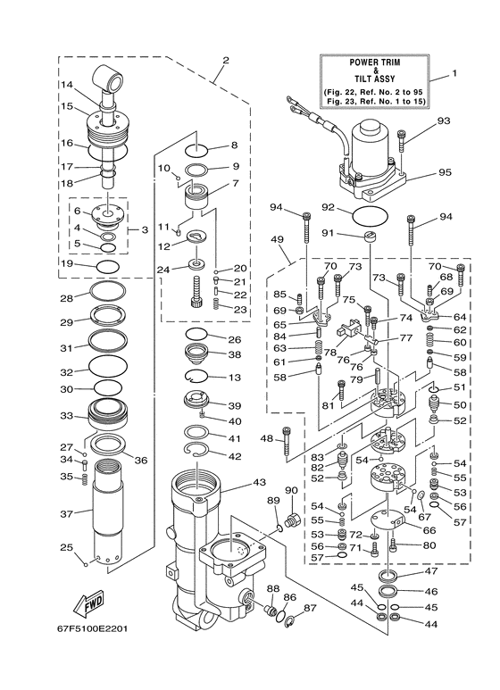 Power trim & tilt assy 1