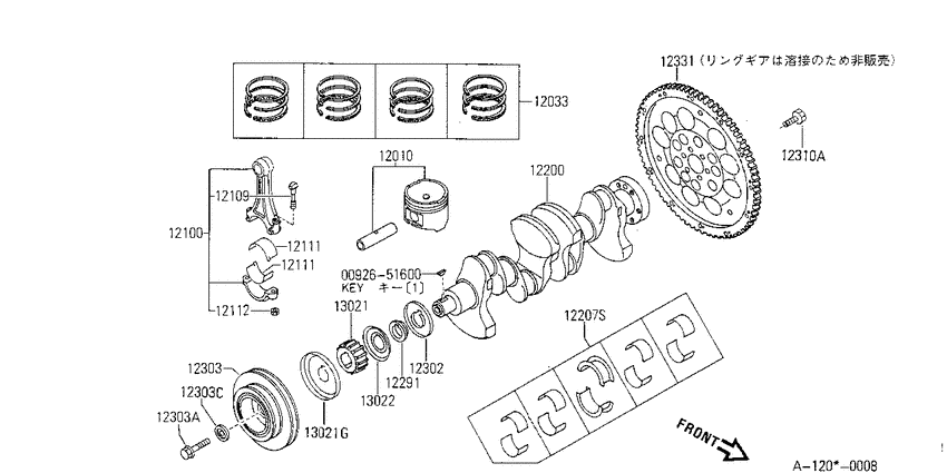 Piston,crankshaft & flywheel