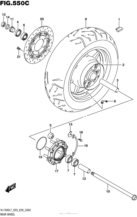 Rear Wheel (Vl1500Bl7 E33)