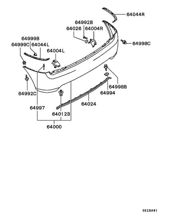 Rear bumper & support