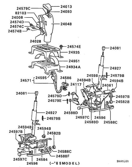 A/t floor shift linkage