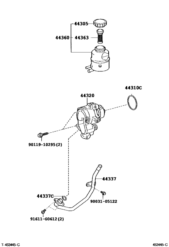 Vane Pump & Reservoir (Power Steering)