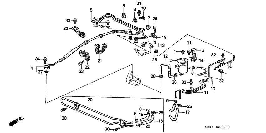 Power steering lines