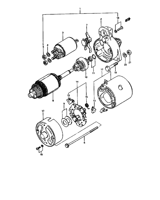 Starting motor