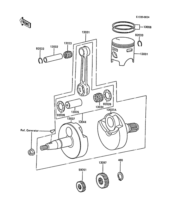 Crankshaft/piston(s)