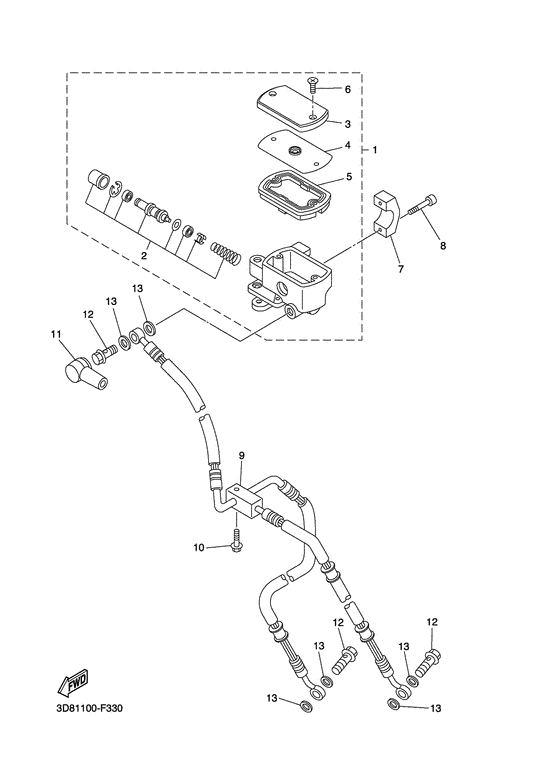Front master cylinder