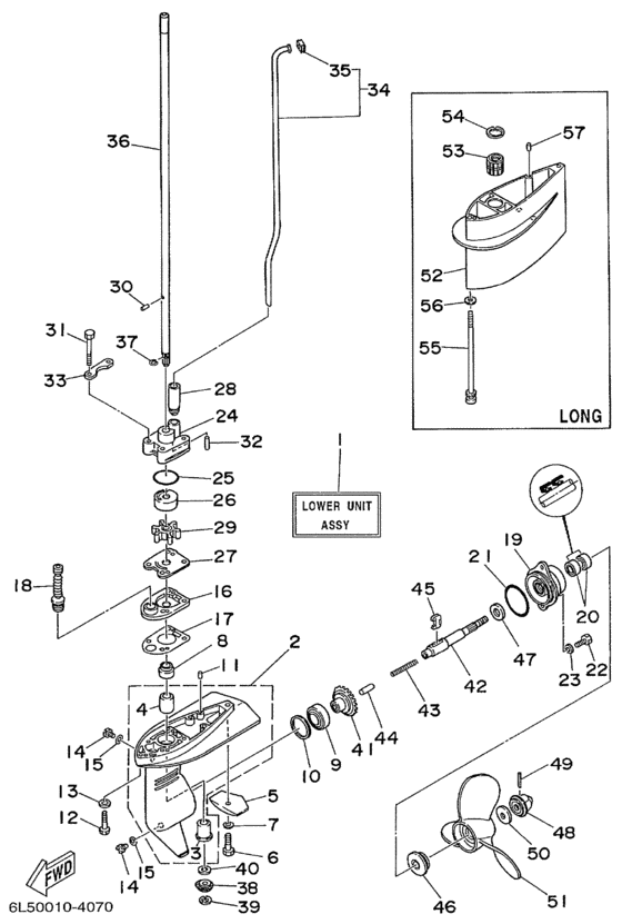 Lower casing drive