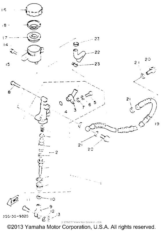 Rear master cylinder