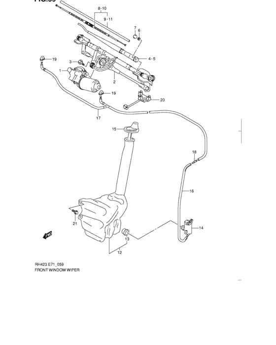 Fr window wiper and washer