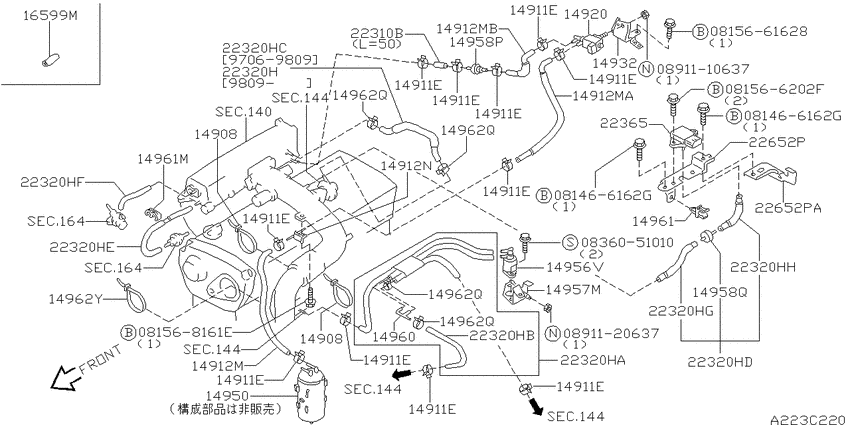 Vacuum piping