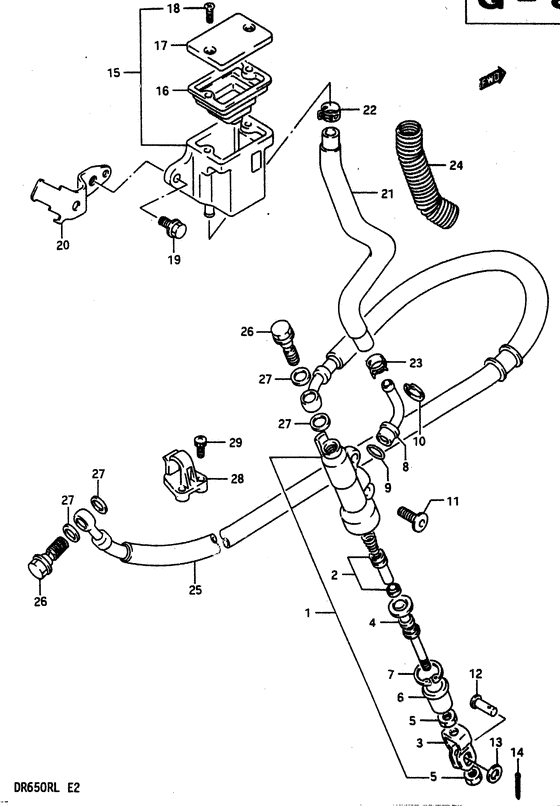 Rear master cylinder