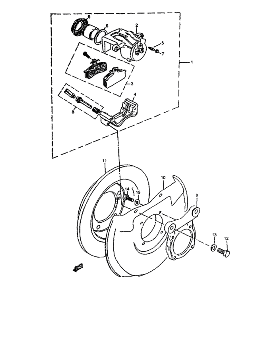Front wheel brake