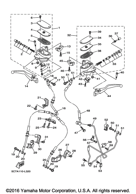 Front master cylinder