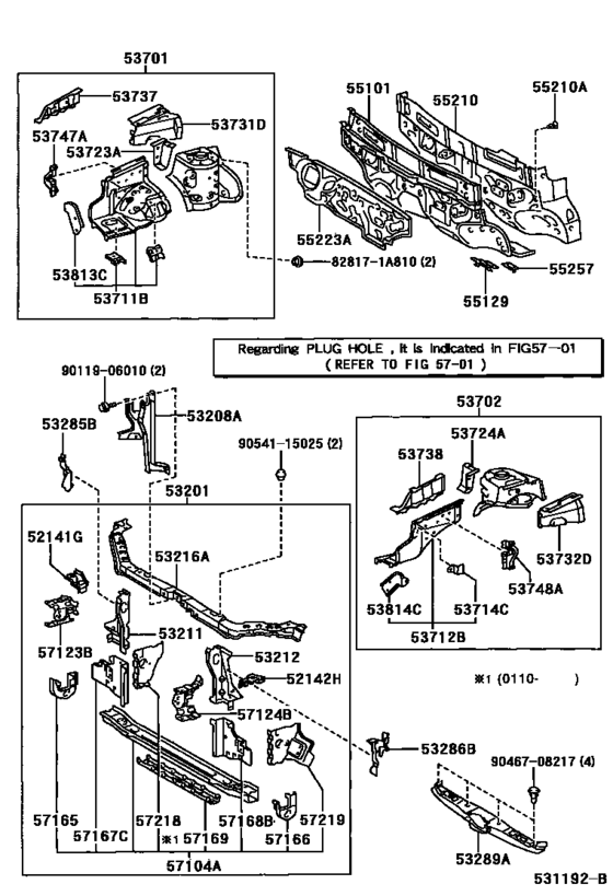 Front Fender Apron & Dash Panel